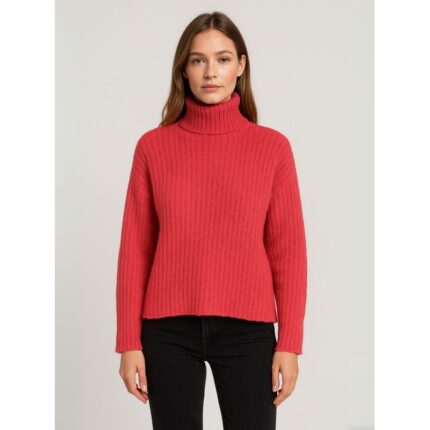 بلوزة صوف للنساء لون زهري