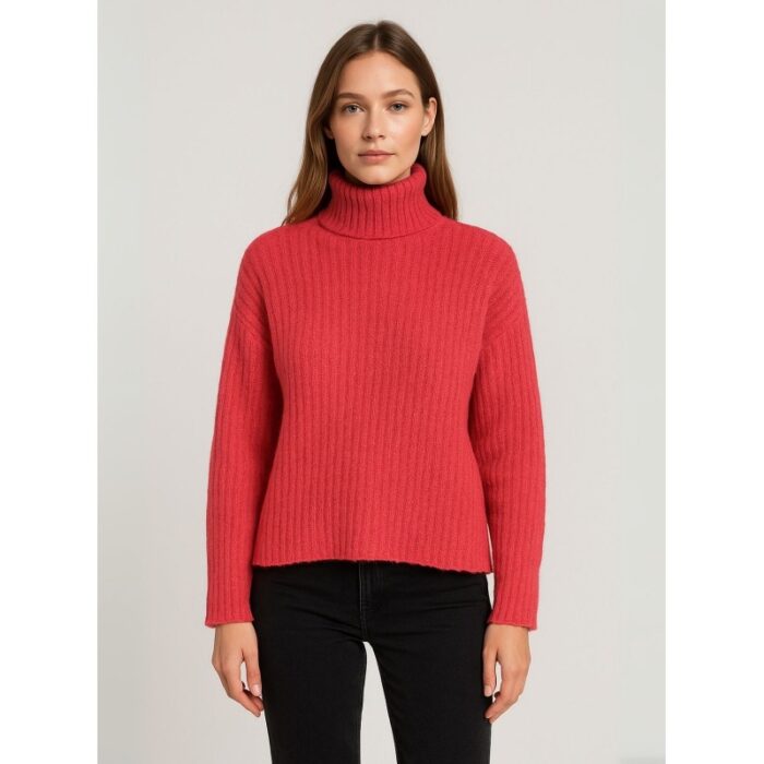 103386872_688a0c313a384 بلوزة صوف للنساء لون زهري - الصورة 1