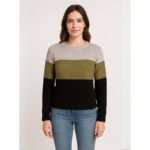 بلوزة صوف للنساء ملونة
