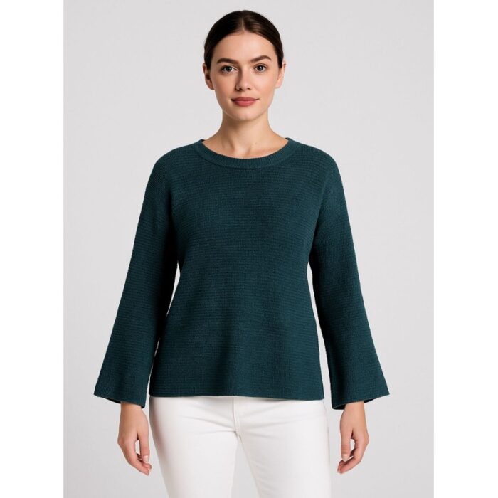 103386880_688a0c3d4aa76 بلوزة صوف للنساء لون تركوازي - الصورة 1