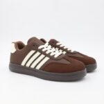 حذاء رياضي شبابي لون بني وبيج