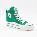 ⁦حذاء كاجوال ساق طويل ستاتي لون أخضر وأبيض⁩ - الصورة ⁦2⁩