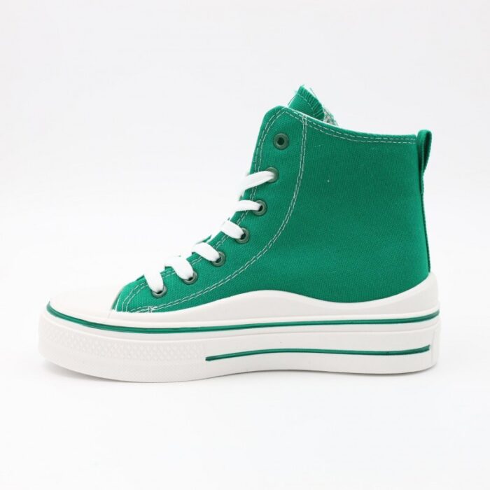 ⁦حذاء كاجوال ساق طويل ستاتي لون أخضر وأبيض⁩ - الصورة ⁦4⁩