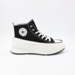 ⁦حذاء كاجول نعل عالي شبابي لون أسود ونعل أبيض⁩ - الصورة ⁦3⁩