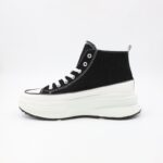 ⁦حذاء كاجول نعل عالي شبابي لون أسود ونعل أبيض⁩ - الصورة ⁦4⁩