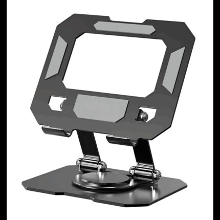 ستاند ايباد معدني حامل مكتبي بقاعدة ثابتة لون أسود