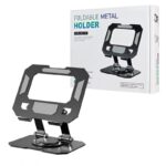 ⁦ستاند ايباد معدني حامل مكتبي بقاعدة ثابتة لون أسود⁩ - الصورة ⁦6⁩