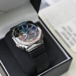 ساعة رجالي SHOCK-G مع اطار مميز و ملون لون فضي و أسود