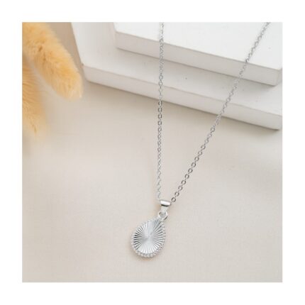 سلسال بلدي دمعة لون فضي كفالة سنتين ضد تغير اللون