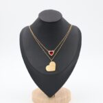 ⁦سلسال ستيل حفر طبقات لون فضي كفالة سنتين ضد تغير اللون⁩ - الصورة ⁦2⁩