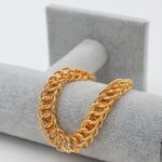 ⁦سوار بلدي حلقات لون ذهبي كفالة سنتين ضد تغير اللون⁩ - الصورة ⁦3⁩