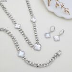 طقم جنزير - ماركة لون فضي كفالة سنتين ضد تغير اللون