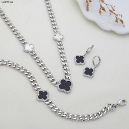 طقم جنزير - ماركة لون فضي كفالة سنتين ضد تغير اللون