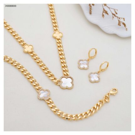 طقم جنزير - ماركة لون ذهبي كفالة سنتين ضد تغير اللون