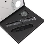 ⁦ساعة معدنية رجالية مع قشاط عدد 2 لون أسود⁩ - الصورة ⁦4⁩