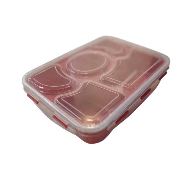 ⁦لانش بوكس طعام مقطع لون أحمر⁩ - الصورة ⁦1⁩