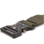 ⁦حزام نايلون تكتيكي بتصميم عسكري مع إبزيم لون زيتي⁩ - الصورة ⁦6⁩