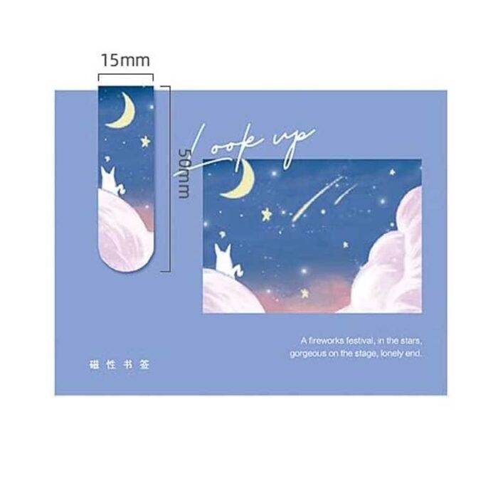 ⁦ورقة علامات مغناطيسية للكتب والقرطاسية مُكونة من 6 علامات بألوان مختلفة⁩ - الصورة ⁦2⁩