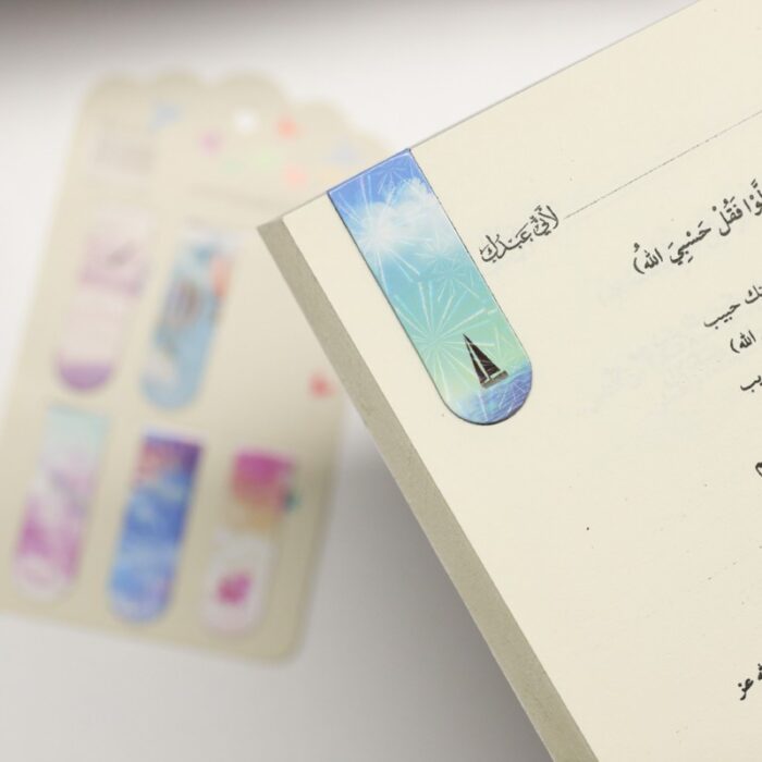 ⁦ورقة علامات مغناطيسية للكتب والقرطاسية مُكونة من 6 علامات بألوان مختلفة⁩ - الصورة ⁦4⁩
