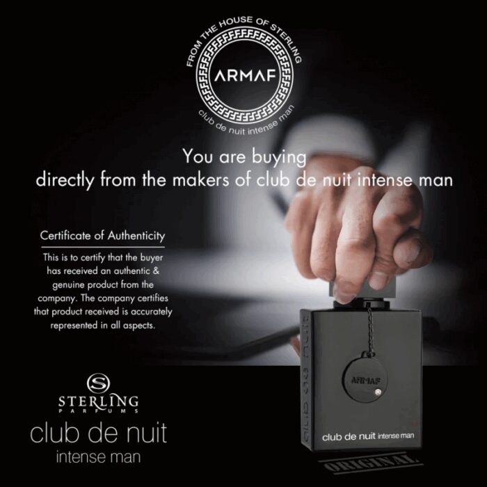 ⁦Club De Nuit Intense man EDP By Armaf for Mens 200 ML - عطر كلوب دي نوي انتنس مان من ارماف للرجال سعة 200 مل⁩ - الصورة ⁦1⁩