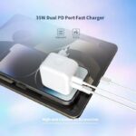 ⁦شاحن ايفون A-2347، بمقبس اوروبي EU، بمدخلين PD Type-C، وبقوة 35 واط⁩ - الصورة ⁦5⁩