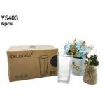 ⁦طقم كاسات زجاج (6 قطع) سعة 200 مل لكل كاسة⁩ - الصورة ⁦5⁩