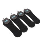 جرابات للرجال قصيرة عدد ( 4 أزواج ) لون أسود من 2way