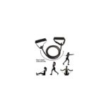 ⁦أربطة مقاومة بمقابض للياقة البدينة مصنوعة من مادة اللاتكس المتنية- للرجال والنساء لون أسود X- Heavy⁩ - الصورة ⁦2⁩