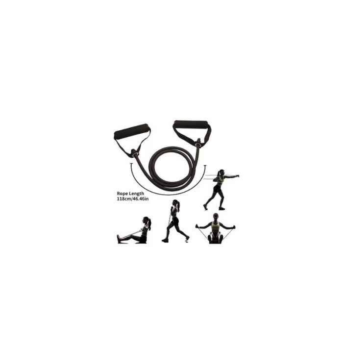 ⁦أربطة مقاومة بمقابض للياقة البدينة مصنوعة من مادة اللاتكس المتنية- للرجال والنساء لون أسود X- Heavy⁩ - الصورة ⁦2⁩