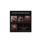 ⁦أربطة مقاومة بمقابض للياقة البدينة مصنوعة من مادة اللاتكس المتنية- للرجال والنساء لون أسود X- Heavy⁩ - الصورة ⁦4⁩