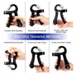 ⁦أداة لتقوية قبضة اليد والرسغ وتمرين عضلات الذراع على شكل حرف R قابلة للتعديل من 5 الى 60 كيلوغرام- مع شاشة LCD وعدّاد لمراقبة أداءك⁩ - الصورة ⁦3⁩