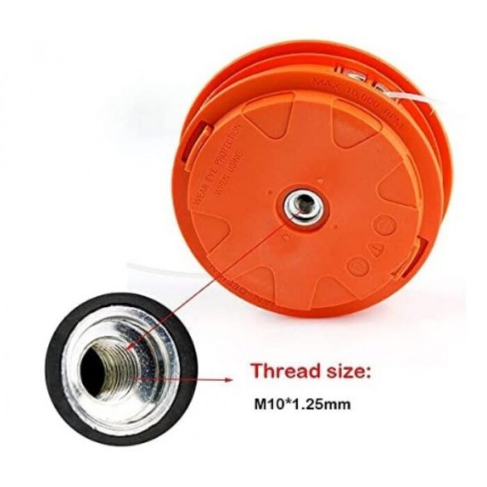 ⁦رأس خرميش أصلي لقص العشب مصنوع من الألمنيوم والبلاستيك الصلب يمكن إدخال السلك من جهة دون الحاجة لفك الرأس⁩ - الصورة ⁦4⁩