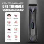 ماكينة حلاقة للرجال للشعر والجسم - - شفرة فولاذية ضد الصدأ - مزودة باضاءة LED ومقاومة للماء بدرجة IPX7- مع رأسين - ماركة Predyee