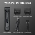 ⁦ماكينة حلاقة للرجال للشعر والجسم - - شفرة فولاذية ضد الصدأ - مزودة باضاءة LED ومقاومة للماء بدرجة IPX7- مع رأسين - ماركة Predyee⁩ - الصورة ⁦3⁩