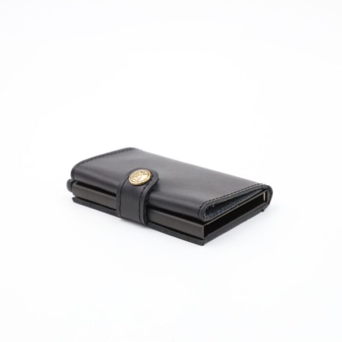 ⁦محفظة بطاقات صراف آلي جلد للجنسين لون أسود⁩ - الصورة ⁦3⁩