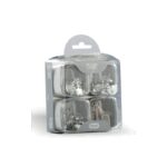 تيل مشكل فضي تحتوي على 4 علب ( كلبسات ورق 2.8,كلبسات ورق 4 سم ,ملاقط قوية ,دبابيس لوح معدنية باللون الفضي مقاومة للصدأ)