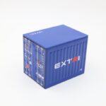 ⁦صندوق هدايا معدن شبابي للساعه شكل كونتينر لون أزرق⁩ - الصورة ⁦2⁩