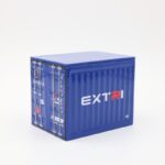 ⁦صندوق هدايا معدن شبابي للساعه شكل كونتينر لون أزرق⁩ - الصورة ⁦5⁩