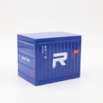 ⁦صندوق هدايا معدن شبابي للساعه شكل كونتينر لون أزرق⁩ - الصورة ⁦6⁩