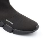 حذاء رياضي للرجال بساق مرتفعة لون أسود