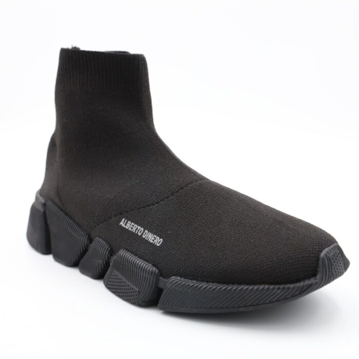 ⁦حذاء رياضي للرجال بساق مرتفعة لون أسود⁩ - الصورة ⁦2⁩