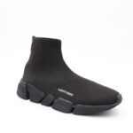 ⁦حذاء رياضي للرجال بساق مرتفعة لون أسود⁩ - الصورة ⁦4⁩