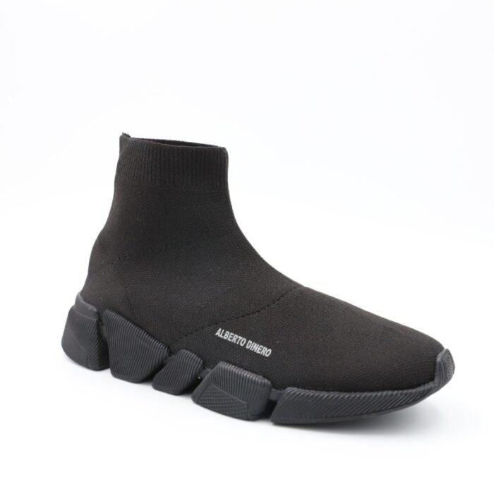 ⁦حذاء رياضي للرجال بساق مرتفعة لون أسود⁩ - الصورة ⁦4⁩