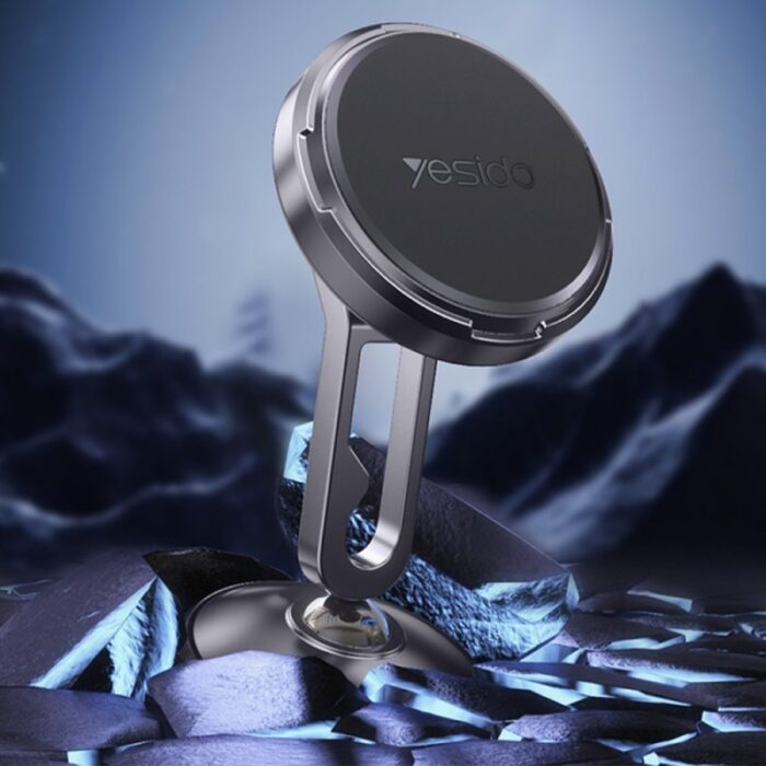 ⁦yesido magnet holder c210 حامل جوال مغناطيسي قوي بتصميم معدني فخم يثبت على تابلو السيارة⁩ - الصورة ⁦2⁩