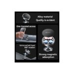 ⁦yesido magnet holder c215 حامل جوال مغناطيسي قوي دائري بتصميم معدني فخم يثبت على تابلو السيارة⁩ - الصورة ⁦2⁩