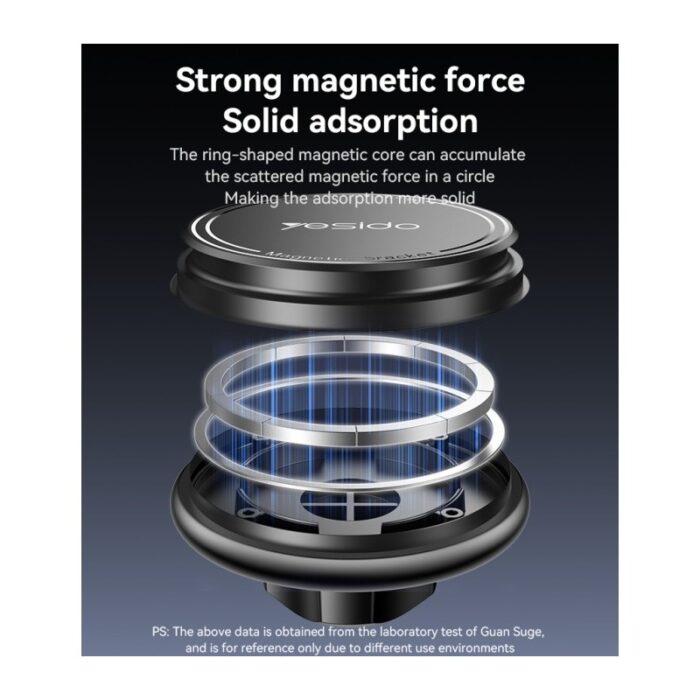 ⁦yesido magnet holder c252 حامل جوال مغناطيسي قوي دائري يمنحك المرونة ويثبت على مكيف السيارة⁩ - الصورة ⁦2⁩
