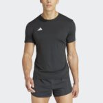 ⁦adidas Mens' Adizero Essentials Running Tee - Black⁩ - الصورة ⁦5⁩