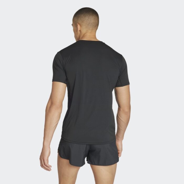 ⁦adidas Mens' Adizero Essentials Running Tee - Black⁩ - الصورة ⁦6⁩