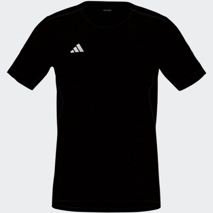 ⁦adidas Mens' Adizero Essentials Running Tee - Black⁩ - الصورة ⁦9⁩