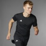 ⁦adidas Mens' Adizero Essentials Running Tee - Black⁩ - الصورة ⁦18⁩